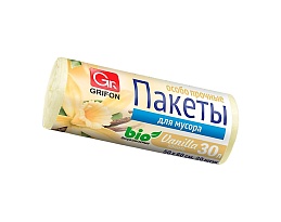 Мешки для мусора 30 л, ароматизированные, Ваниль, бежевые, в рулоне 20 шт., ПНД, 9 мкм, 560х530 мм, GRIFON Aroma, 101-020 V во Владикавказе