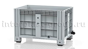 Контейнер iBox сплошной на ножках с краном серый во Владикавказе