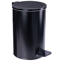 Ведро для мусора с педалью, усиленное, Титан, 10 л, черное, оцинкованная сталь во Владикавказе