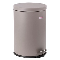 Ведро-контейнер для мусора (урна) с педалью LAIMA Classic, 20 л, серое, матовое, металл, со съемным внутренним ведром во Владикавказе