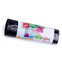 Мешки для мусора 30 л, черные, в рулоне 20 шт., ПНД, 6 мкм, 600х500 мм, Концепция Быта ЭкоДом, 601348 во Владикавказе