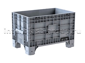 Контейнер iBox сплошной на ножках с пробкой серый во Владикавказе Контейнер iBox сплошной на ножках с пробкой серый во Владикавказе