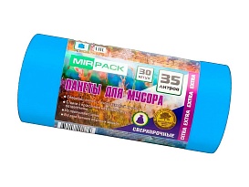 Мешки для мусора 35 л, ароматизированные, синие, в рулоне 30 шт., ПНД, 12 мкм, 640х500 мм, EXTRA, 3530661 во Владикавказе