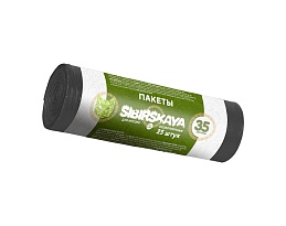 Мешки для мусора 30 л, черные, в рулоне 25 шт., ПНД, 7 мкм, 580х480 мм, SIBIRSKAYA, 101-003 S во Владикавказе