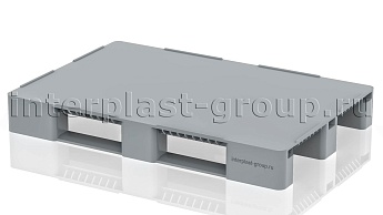 Поддон пластиковый сплошной (усилен 3 трубами) с бортиками серый во Владикавказе
