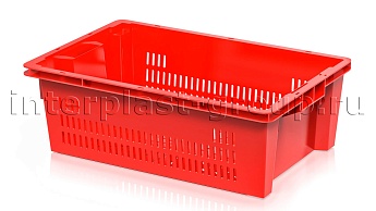 Ящик универсальный для овощей, фруктов и хлеба перфорированный красный во Владикавказе