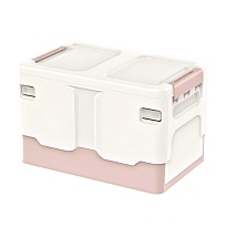 Ящик пластиковый складной белый, дно розовое, 370х240х240 мм во Владикавказе Ящик пластиковый складной белый, дно розовое, 370х240х240 мм во Владикавказе