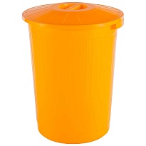Мусорный бак с крышкой 60 л желтый 60 желтый во Владикавказе
