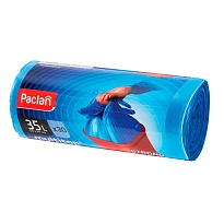 Мешки для мусора 35 л, с ушками, синие, в рулоне 30 шт., ПНД, 10,5 мкм, 640х500 мм, PACLAN Multitop, 600819 во Владикавказе