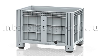 Контейнер iBox сплошной на ножках с пробкой 2 дюйма серый во Владикавказе