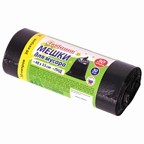 Мешки для мусора 30 л, черные, в рулоне 30 шт., ПНД, 7 мкм, 550х480 мм, Любаша, 608089 во Владикавказе Мешки для мусора 30 л, черные, в рулоне 30 шт., ПНД, 7 мкм, 550х480 мм, Любаша, 608089 во Владикавказе