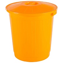 Мусорный бак с крышкой 50 л желтый 50 желтый во Владикавказе