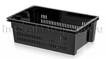 Ящик универсальный для овощей, фруктов и хлеба перфорированный черный во Владикавказе