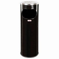 Урна с пепельницей 18 литров, нержавеющая сталь, черная, LAIMA PROFESSIONAL во Владикавказе