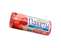Мешки для мусора 30 л, ароматизированные, Клубника, красные, в рулоне 20 шт., ПНД, 9 мкм, 560х530 мм, GRIFON Aroma, 101-020 K во Владикавказе