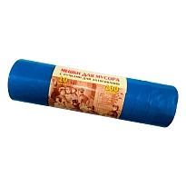 Мешки для мусора 100 л, с завязками, синие, в рулоне 10 шт., ПВД, 40 мкм, 840х670 мм, Концепция Быта Vitalux, 604933 во Владикавказе Мешки для мусора 100 л, с завязками, синие, в рулоне 10 шт., ПВД, 40 мкм, 840х670 мм, Концепция Быта Vitalux, 604933 во Владикавказе